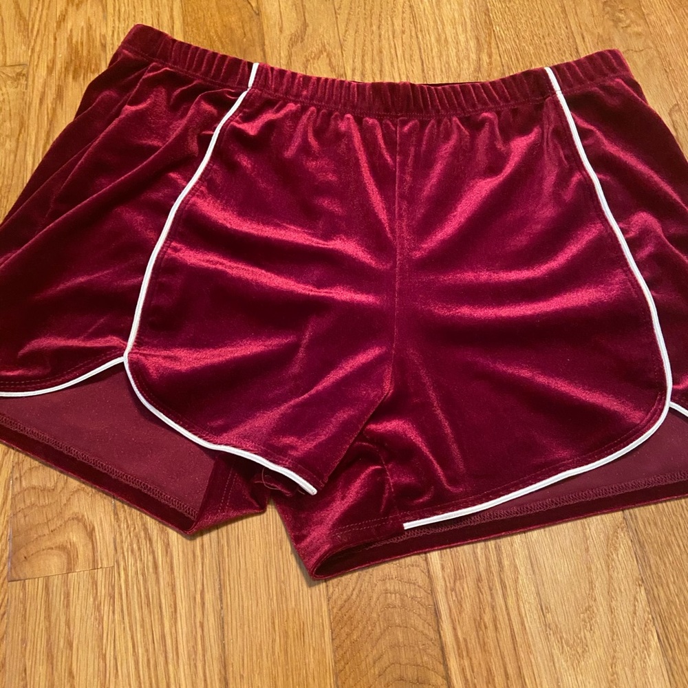 red velvet booty shorts
